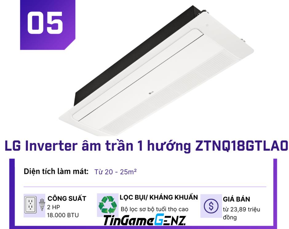 Giảm giá mạnh: Top 5 điều hoà Inverter tháng 4