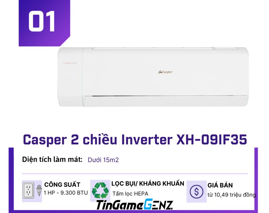 Giảm giá mạnh: Top 5 điều hoà Inverter tháng 4