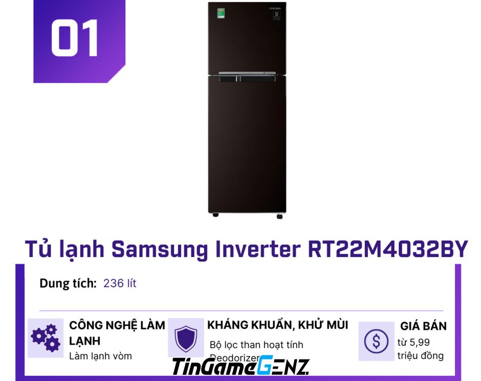 Giảm giá sâu - Top 5 tủ lạnh Inverter cuối tháng 10