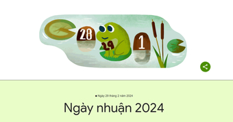 Google Doodle chào đón năm nhuận với chú ếch dễ thương vào ngày 29⁄2⁄2024