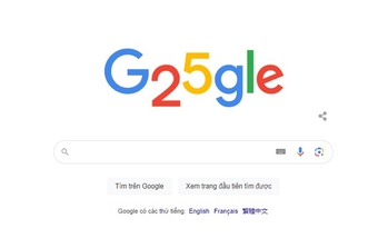 Google Doodle kỷ niệm 25 năm công cụ tìm kiếm hàng đầu thế giới