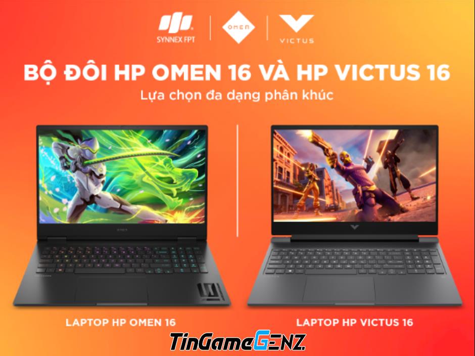 HP Omen 16 và HP Victus 16: Sự đa dạng trong phân khúc sản phẩm