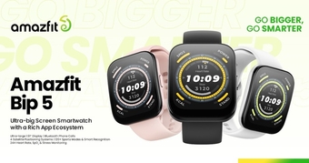 Huami giới thiệu Amazfit Bip 5 với màn hình 1.91” siêu lớn và tính năng nghe gọi, có giá dưới 2 triệu đồng.