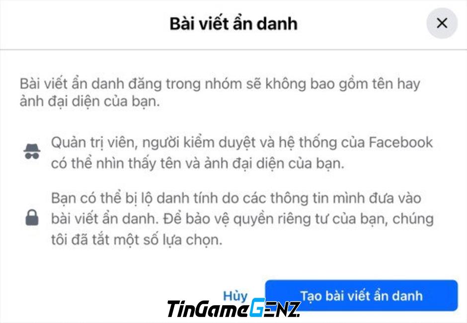 Hướng dẫn cách đăng bài ẩn danh trên Facebook