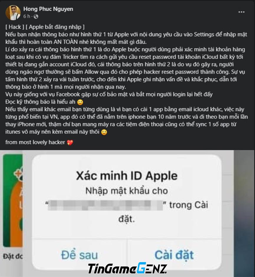 ID Apple có thể bị hack qua việc xác minh thông tin?