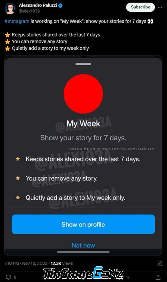 Instagram cho phép lưu Story suốt 7 ngày Instagram cho phép lưu Story suốt 7 ngày