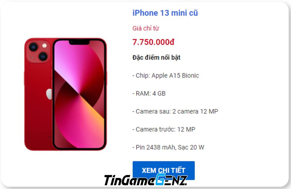 iPhone nhỏ gọn mạnh mẽ như 13 Pro Max giảm giá sốc tháng 8, chỉ còn 7 triệu đồng!