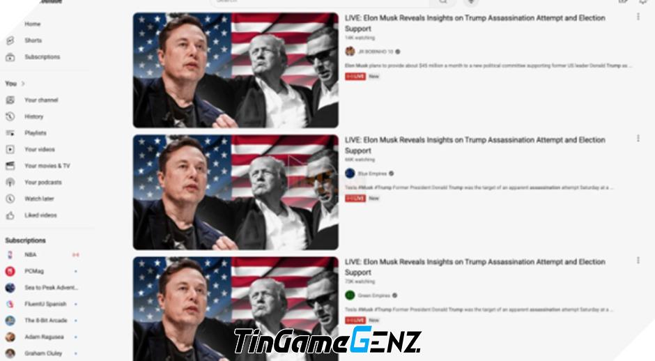 Kẻ Lừa Đảo Sử Dụng Deepfake Elon Musk Để Lừa Tiền Ảo Trên YouTube Sau Vụ Ám Sát Trump Hụt