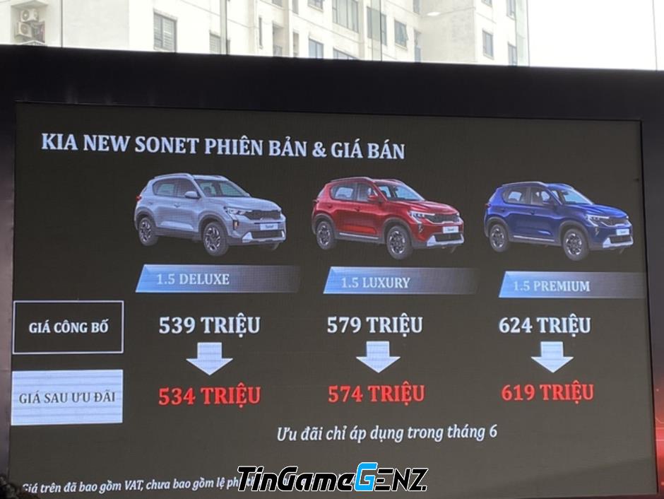 Kia Sonet 2024: Giá từ 539-624 triệu đồng, cạnh tranh với Hyundai Creta base