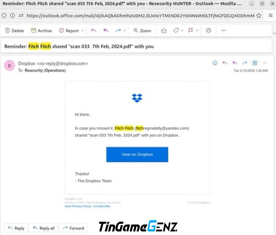 Lừa đảo qua email sử dụng template tài liệu Microsoft Office để phát tán mã độc