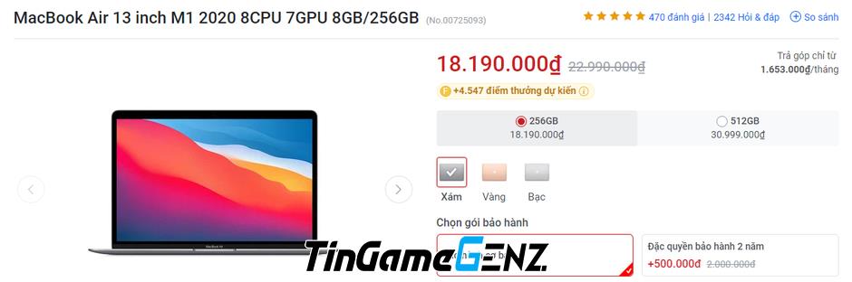 MacBook giảm giá mạnh vào tháng 5: Giảm từ 18,19 triệu đồng