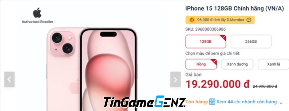 Mẫu iPhone được yêu thích nhất 2023 giảm giá sâu: Thiết kế đẹp, hiệu năng vượt trội.