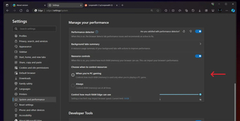 Microsoft cập nhật tính năng cho phép người dùng kiểm soát RAM trên trình duyệt Edge