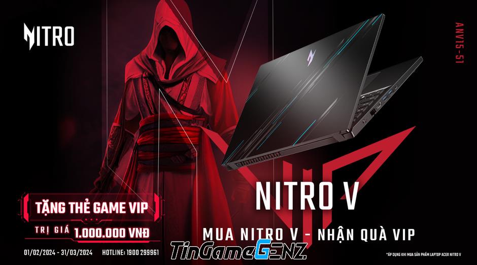 Mua Laptop Nitro V - Nhận quà VIP trị giá 1 triệu VNĐ