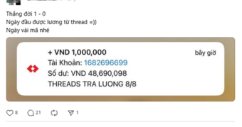 "Nghe Đồn: Liệu Mạng Xã Hội Threads Thực Sự Trả Lương Đến Hàng Chục Triệu Đồng?"