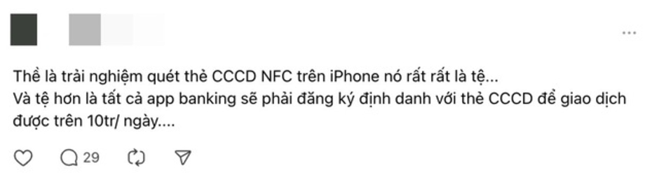 Người dùng Việt gặp khó khi sử dụng iPhone quét NFC CCCD xác thực ngân hàng, chuyển sang Android thì thành công ngay lập tức