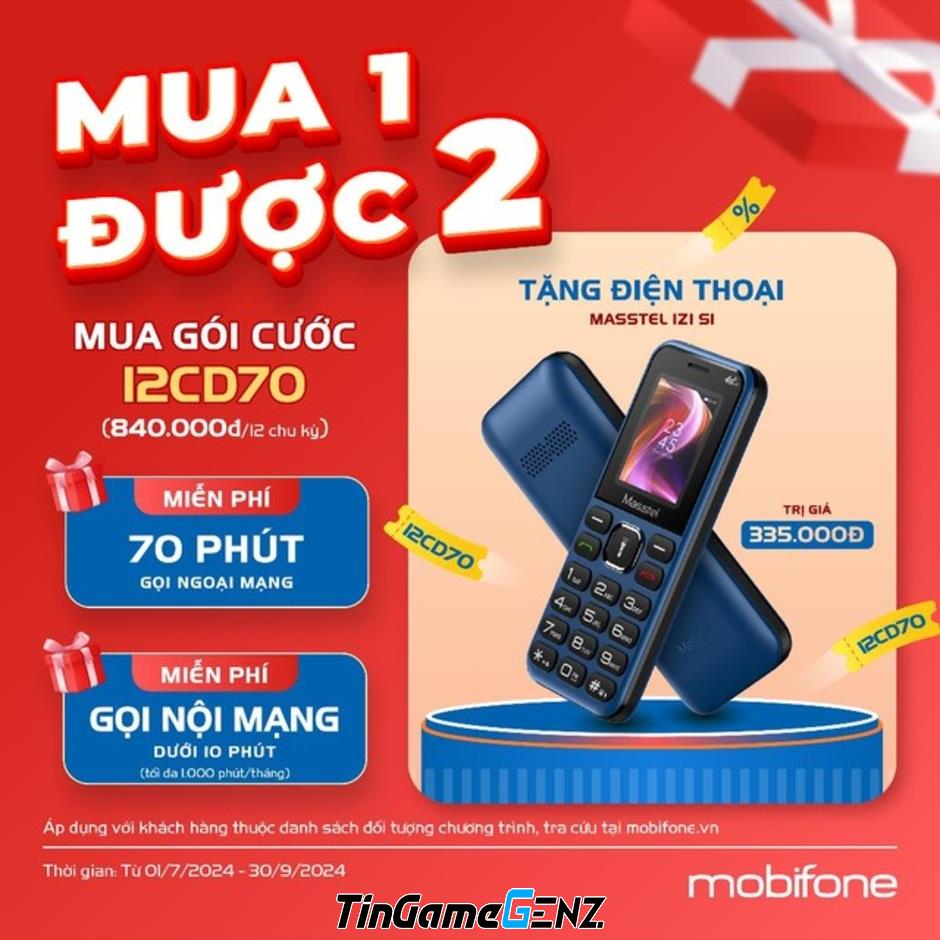 Nhận ngay điện thoại khi đăng ký dịch vụ 4G của MobiFone