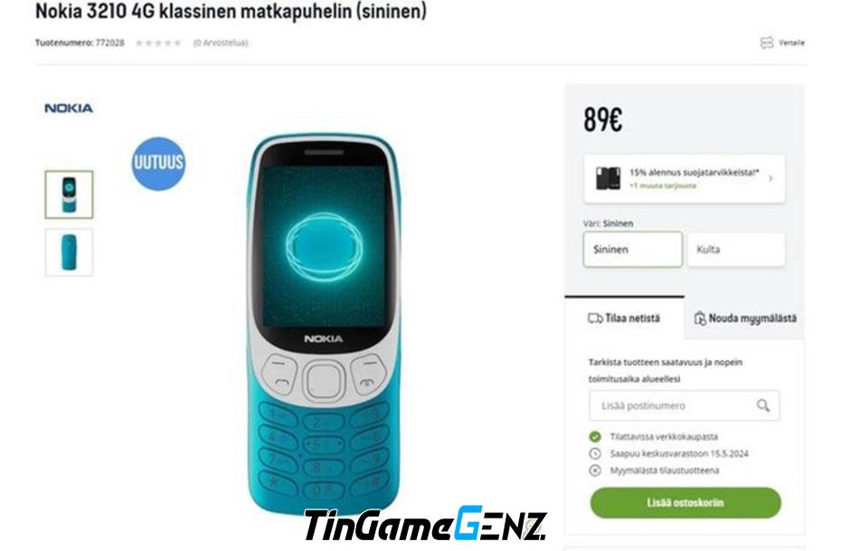 Nokia 3210 (2024) mới giá 2,43 triệu đồng