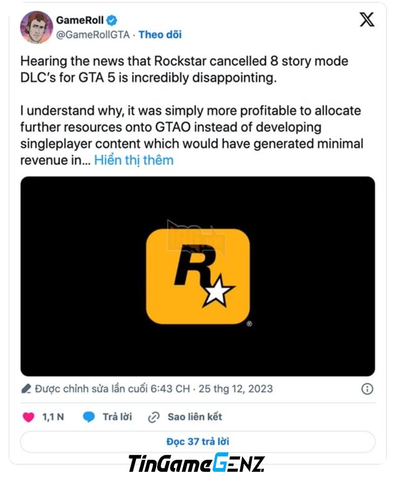 Rockstar bị hack, mã nguồn GTA 5 và GTA 6 bị rò rỉ trên Telegram.