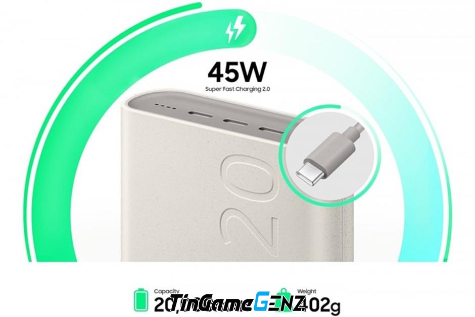 Sạc dự phòng Samsung dung lượng 10.000 mAh và 20.000 mAh, giá từ 1 triệu đồng