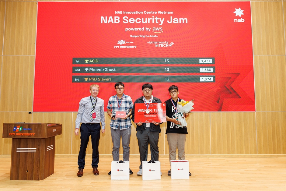 Sân chơi Security Jam dành cho giới trẻ yêu công nghệ, tổ chức bởi NAB Innovation Centre Vietnam trên AWS Cloud.