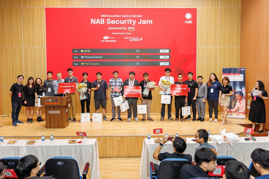 Sân chơi Security Jam dành cho giới trẻ yêu công nghệ, tổ chức bởi NAB Innovation Centre Vietnam trên AWS Cloud.