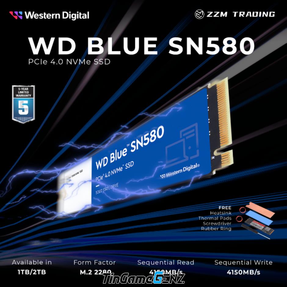 SSD WD SN580: Lựa chọn hoàn hảo cho Game Thủ và Content Creator với giá cả phải chăng