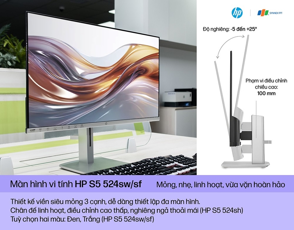 Tại Sao Màn Hình Vi Tính HP Series 5 FHD 23,8 Inch Là Lựa Chọn Hoàn Hảo Cho Nhân Viên Văn Phòng?