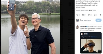 Tim Cook hướng dẫn Duy Thẩm làm video Cinematic trên iPhone 15 Pro