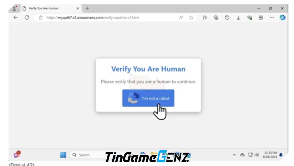 Tin Tặc Lợi Dụng CAPTCHA Nhằm Tấn Công Người Dùng Windows: Nguy Cơ Đáng Lo Ngại!