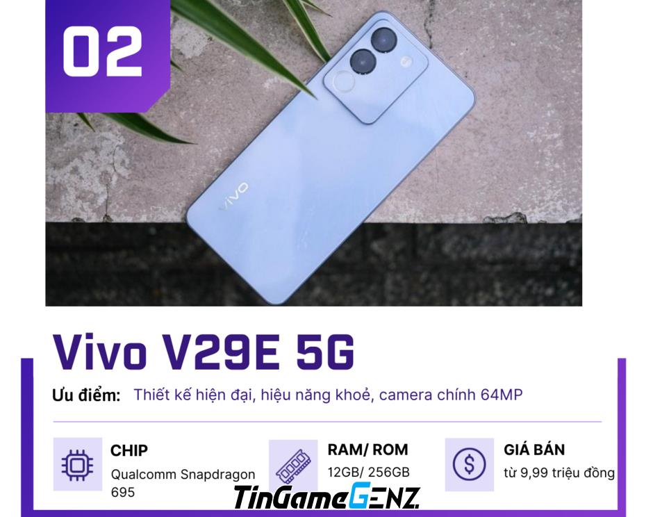 Top 5 điện thoại 5G dưới 10 triệu đáng mua quý 1