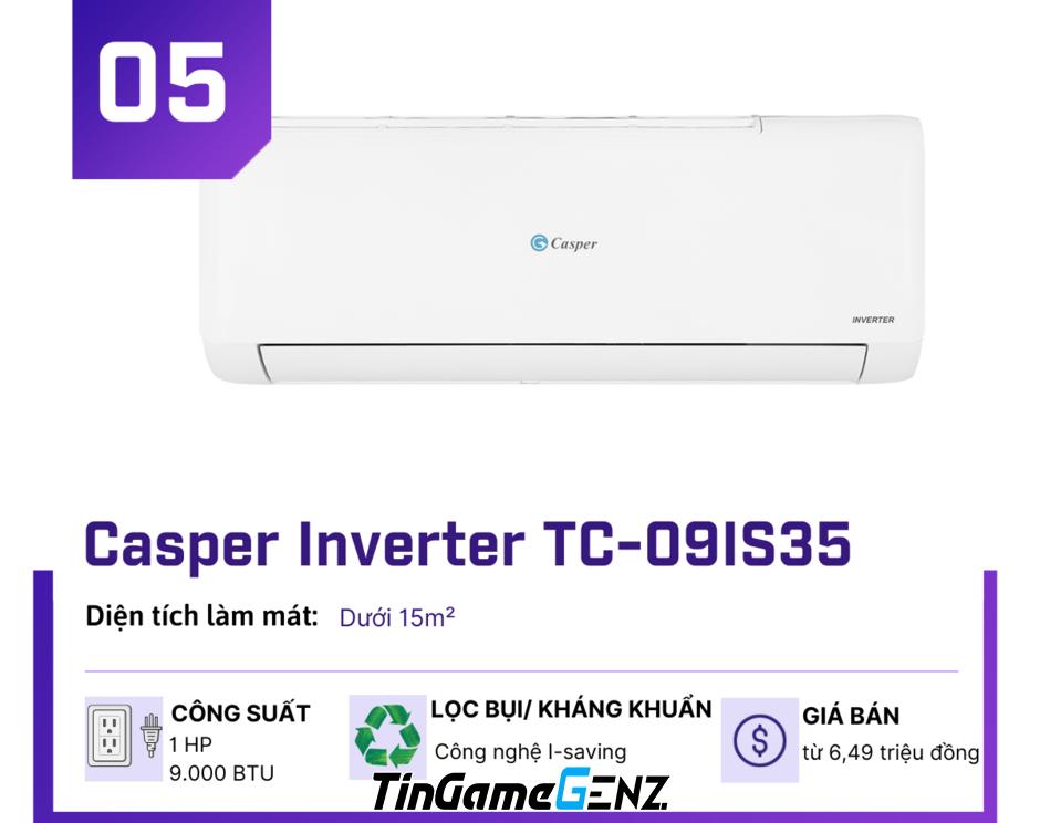 Top 5 điều hoà Inverter giá rẻ nhất tháng 5