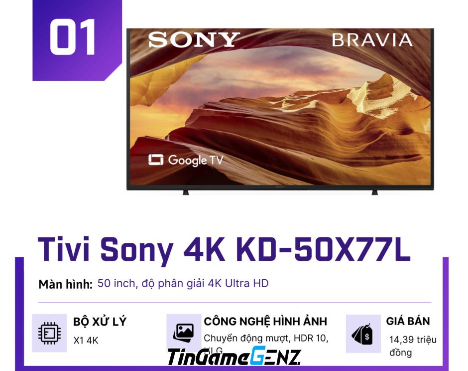 Top 5 Smart TV 50 inch bán chạy nhất mùa thu, giá chỉ từ 9,29 triệu đồng.