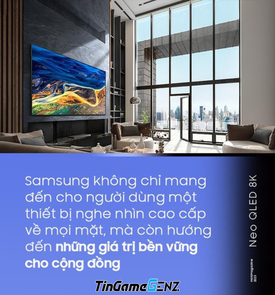 TV 98 inch Neo QLED 8K: Biểu tượng giải trí thời thượng cho người yêu nghệ thuật