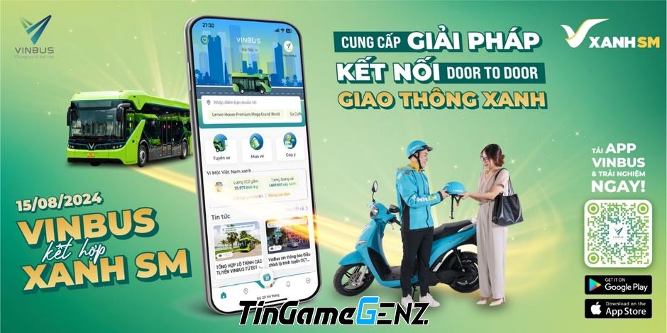 VinBus và Xanh SM hợp tác cung cấp dịch vụ 