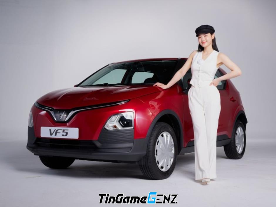 VinFast VF 5 biến hóa màu sắc và Kim You Jung