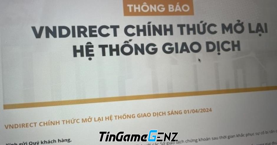 VNDirect đã khôi phục giao dịch sau hack nhưng vẫn thiếu tính năng