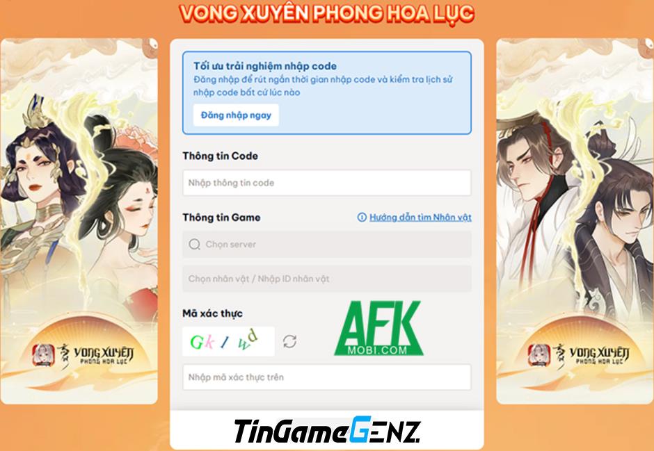 “Khám Phá Những Gift Code Mới Nhất Dành Cho Game Vong Xuyên Phong Hoa Lục Trong Tháng Này”