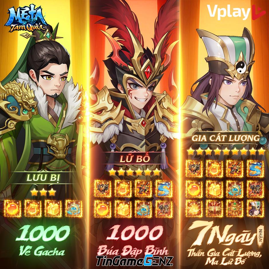 “Mê Ta Tam Quốc - Vplay: Khám Phá Phúc Lợi Đặc Biệt Khiến Game Thủ Việt Chao Đảo”