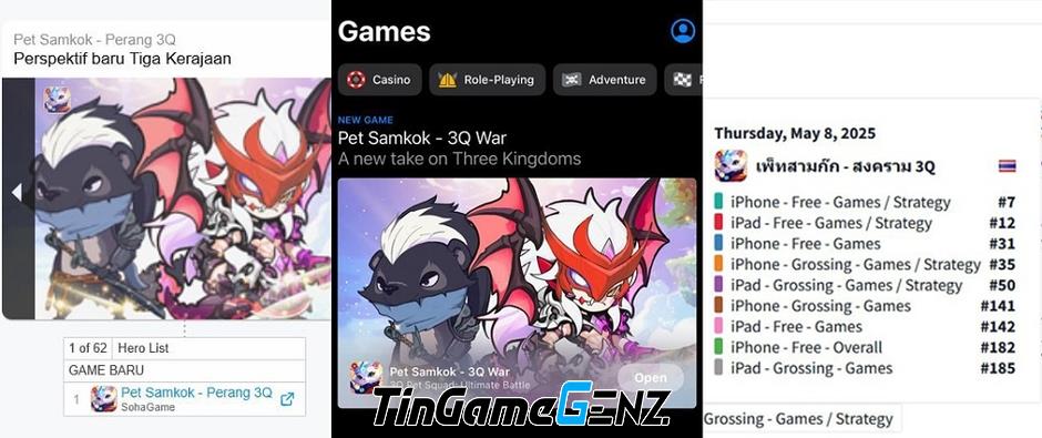“Pet Samkok: Đỉnh Cai BXH Game Đông Nam Á Với Chiến Thắng Ấn Tượng Từ Báo Thủ 3Q” “Pet Samkok: Đỉnh Cai BXH Game Đông Nam Á Với Chiến Thắng Ấn Tượng Từ Báo Thủ 3Q”