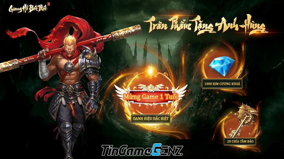 2000 giftcode game Giang Hồ Bát Phái Phân Tranh mừng sinh nhật 1 tuổi