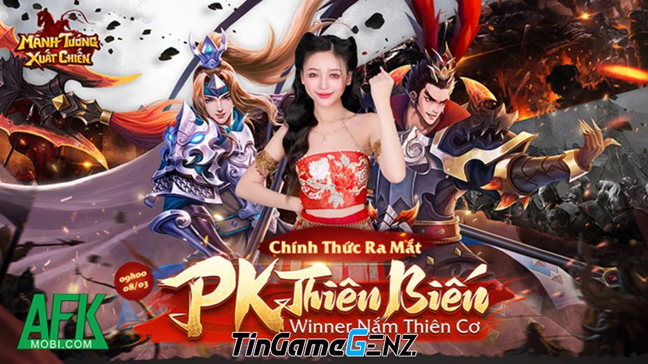 AFKMobi tặng gift code game Mãnh Tướng Xuất Chiến – 3Q có giá trị lớn