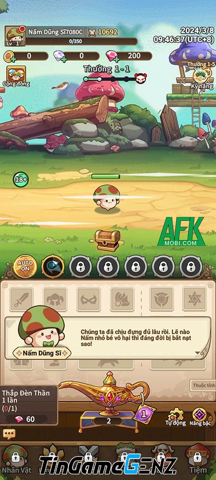 AFKMobi tặng gift code Maple Rush – Nấm Lùn Tiến Lên có giá trị cao