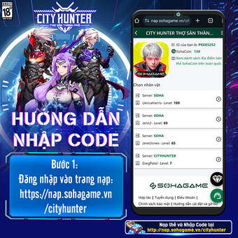 AFKMobi tặng nhiều gift code City Hunter Thợ Săn Thành Phố có giá trị