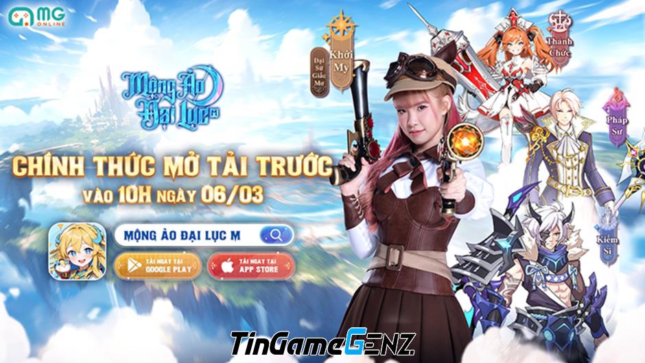 AFKMobi tặng nhiều gift code game Mộng Ảo Đại Lục M giá trị lớn