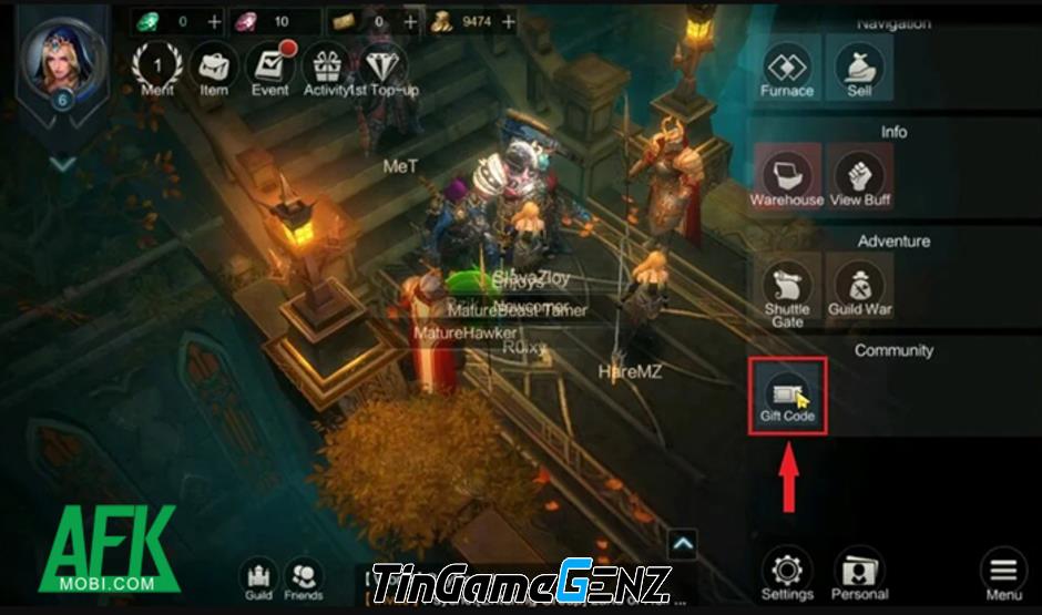 AFKMobi tặng nhiều gift code game Raziel Rebirth: Dungeon Raid có giá trị