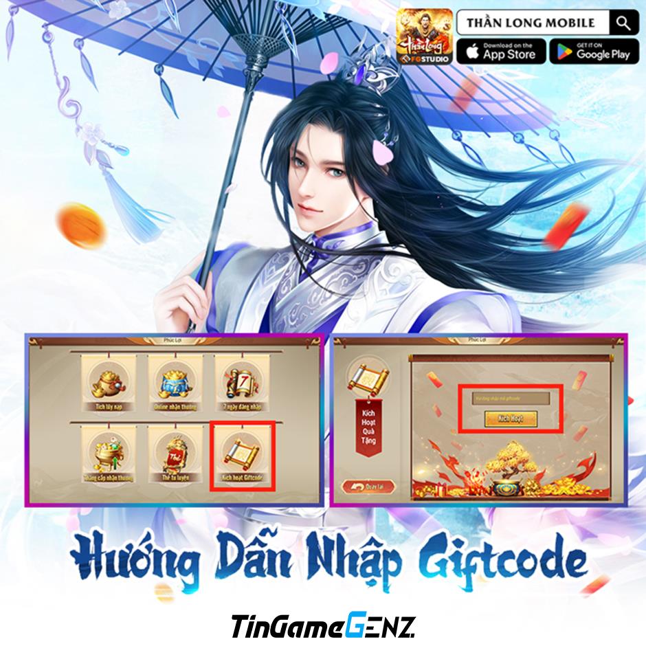 AFKMobi tặng nhiều gift code giá trị cho game Thần Long Mobile