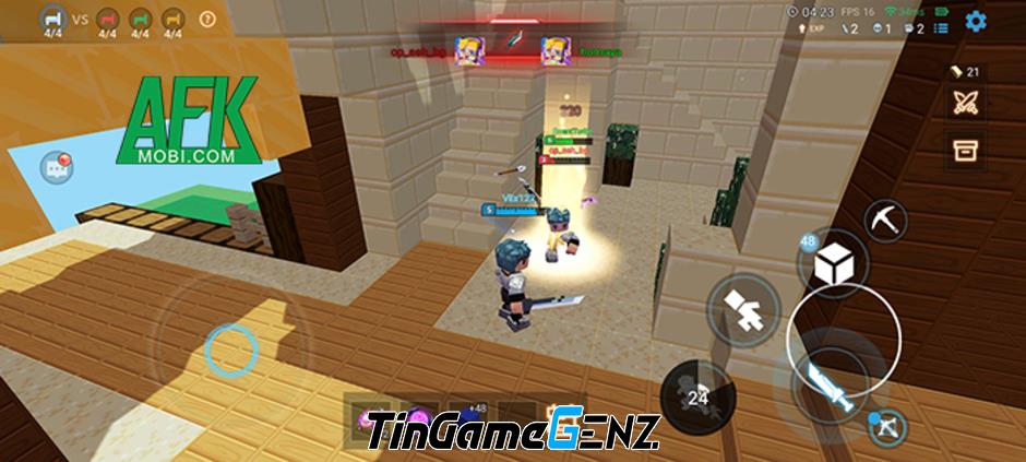 Bảo vệ và phá hủy giường trong game PvP trực tuyến Bed Wars 2