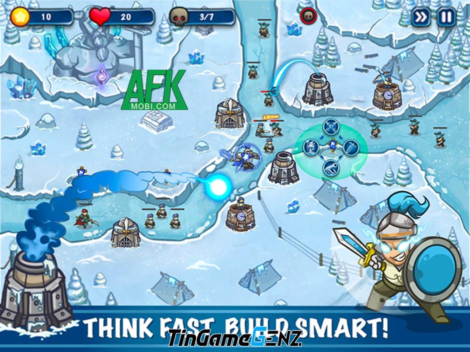 Bảo vệ vương quốc trong game EverFrost: Tower Defense