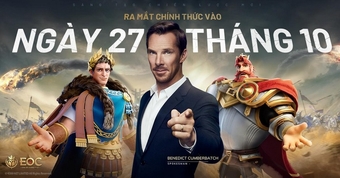 Benedict Cumberbatch đại diện cho tựa game chiến thuật Era of Conquest ra mắt toàn cầu vào ngày 27/10